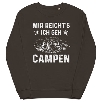 Mir Reicht's Ich Gen Campen - Unisex Premium Organic Sweatshirt camping xxx yyy zzz Deep Charcoal Grey