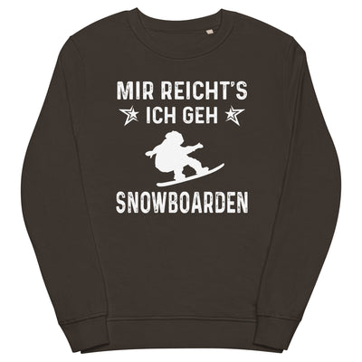 Mir Reicht's Ich Gen Snowboarden - Unisex Premium Organic Sweatshirt snowboarden xxx yyy zzz Deep Charcoal Grey