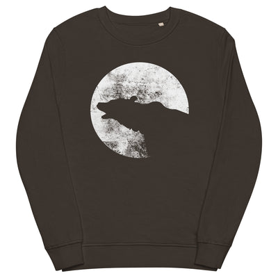 Moon - Bear - Unisex Premium Organic Sweatshirt camping xxx yyy zzz Deep Charcoal Grey