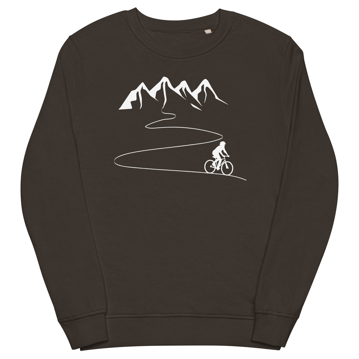 Berge - Kurve Linie - Radfahren - Unisex Premium Organic Sweatshirt fahrrad xxx yyy zzz Deep Charcoal Grey