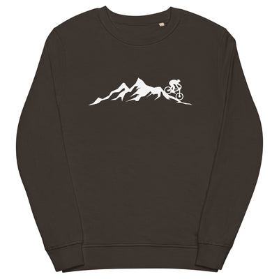 Berge - Mountainbike - (M) - Unisex Premium Organic Sweatshirt xxx yyy zzz Deep Charcoal Grey