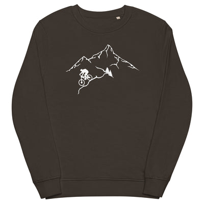 Berge - Mountaingbiking - (M) - Unisex Premium Organic Sweatshirt xxx yyy zzz Deep Charcoal Grey