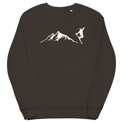 Berge - Skifahren - (14) - Unisex Premium Organic Sweatshirt klettern ski xxx yyy zzz Deep Charcoal Grey