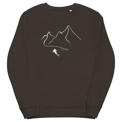 Berge - Skifahren - (32) - Unisex Premium Organic Sweatshirt klettern ski xxx yyy zzz Deep Charcoal Grey