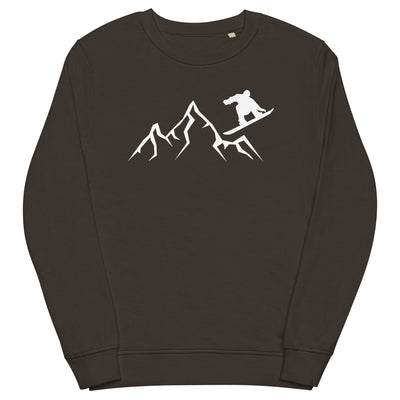 Berge - Snowboarding - (24) - Unisex Premium Organic Sweatshirt snowboarden xxx yyy zzz Deep Charcoal Grey