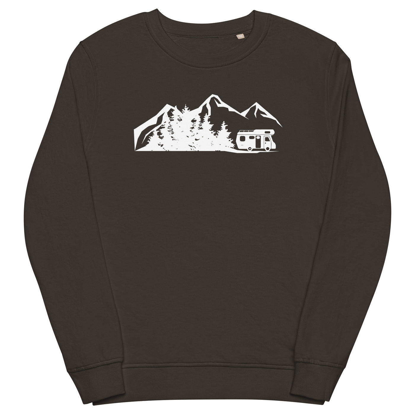 Berge - Bäume - Camping Van - Unisex Premium Organic Sweatshirt camping xxx yyy zzz Deep Charcoal Grey