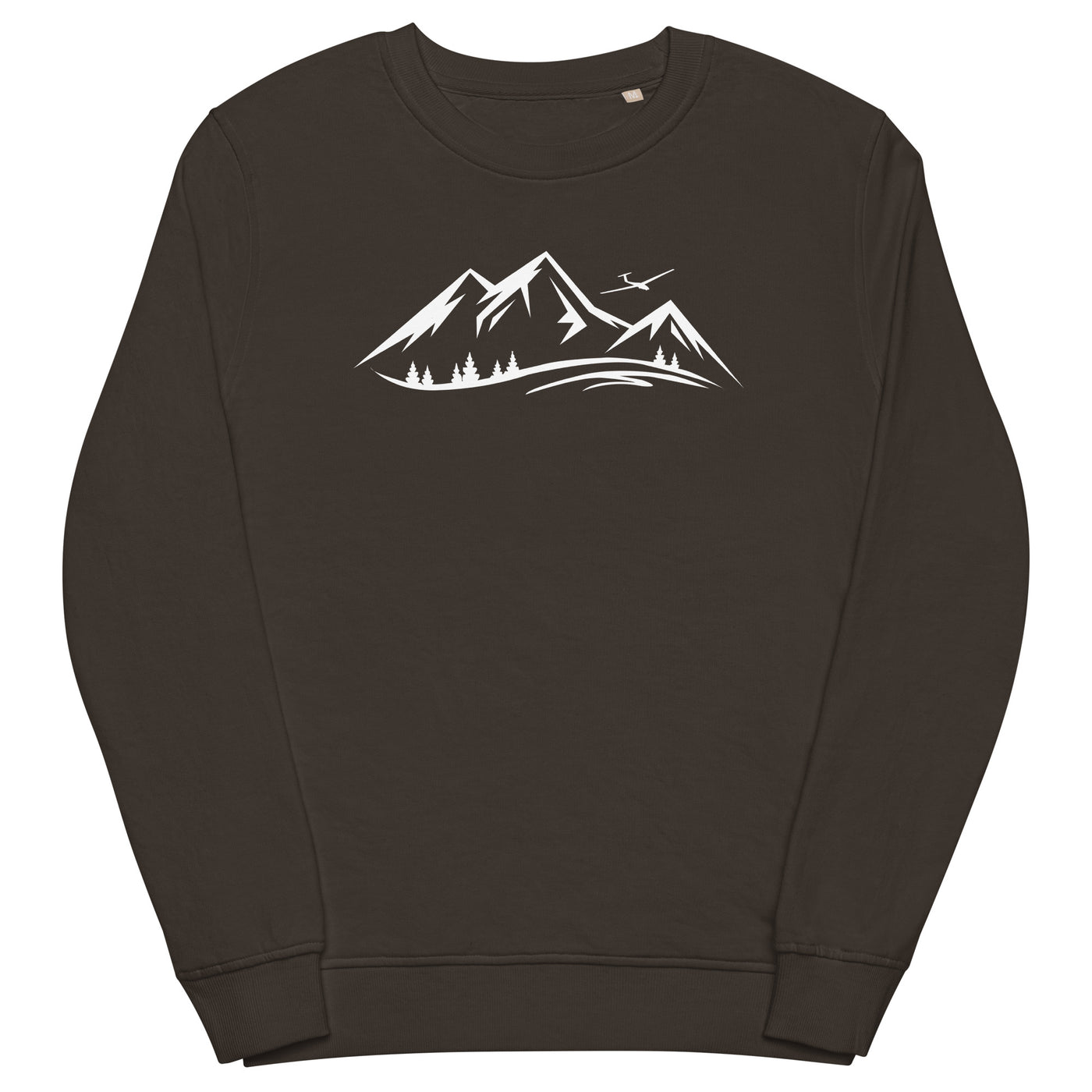 Berge und Segelflugzeug - Unisex Premium Organic Sweatshirt berge xxx yyy zzz Deep Charcoal Grey