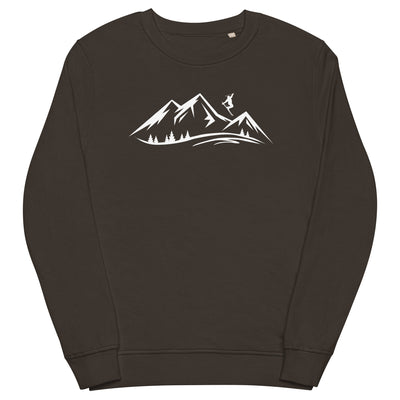 Berge und Skifahren - Unisex Premium Organic Sweatshirt klettern ski xxx yyy zzz Deep Charcoal Grey