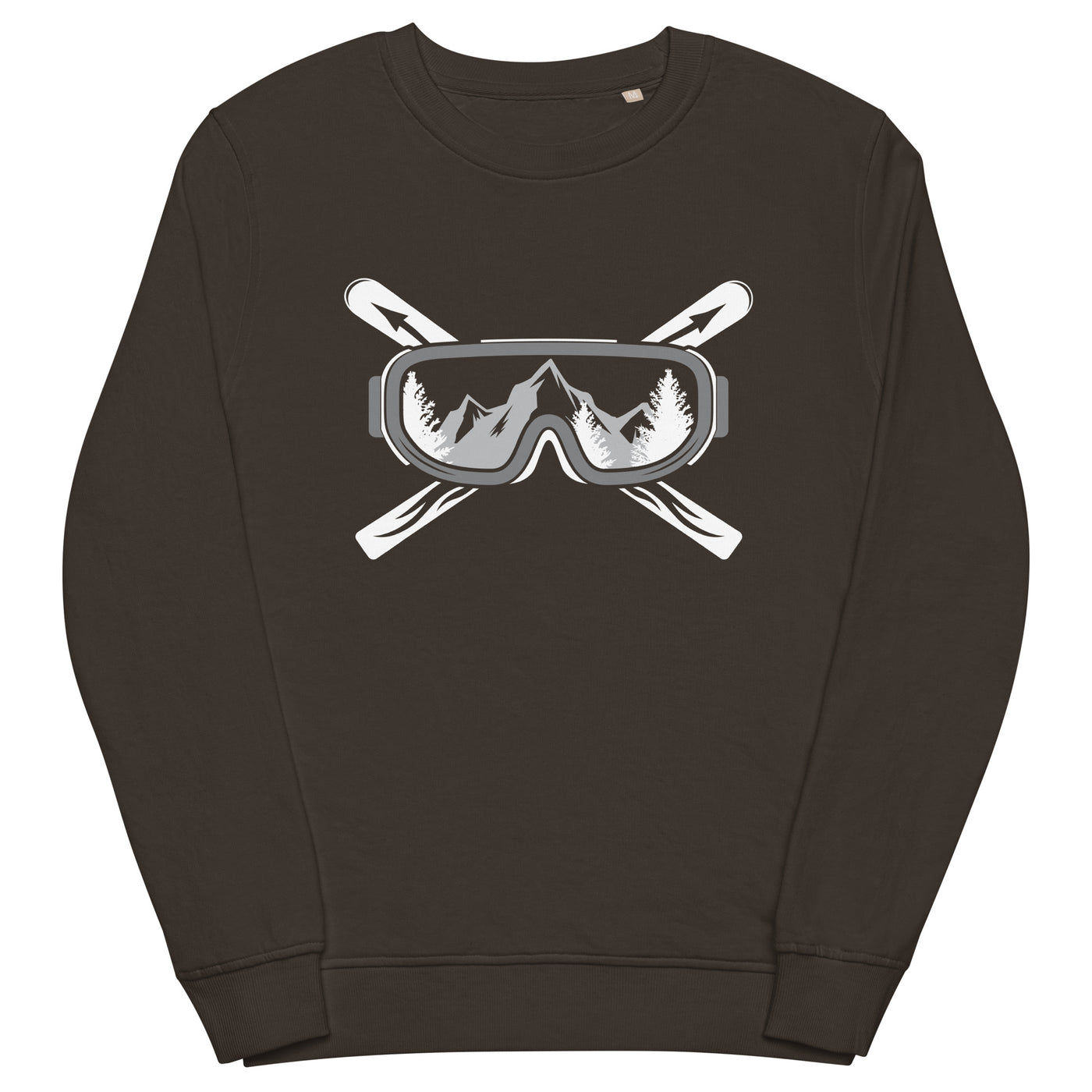 Berge Skier - Unisex Premium Organic Sweatshirt klettern ski xxx yyy zzz Deep Charcoal Grey