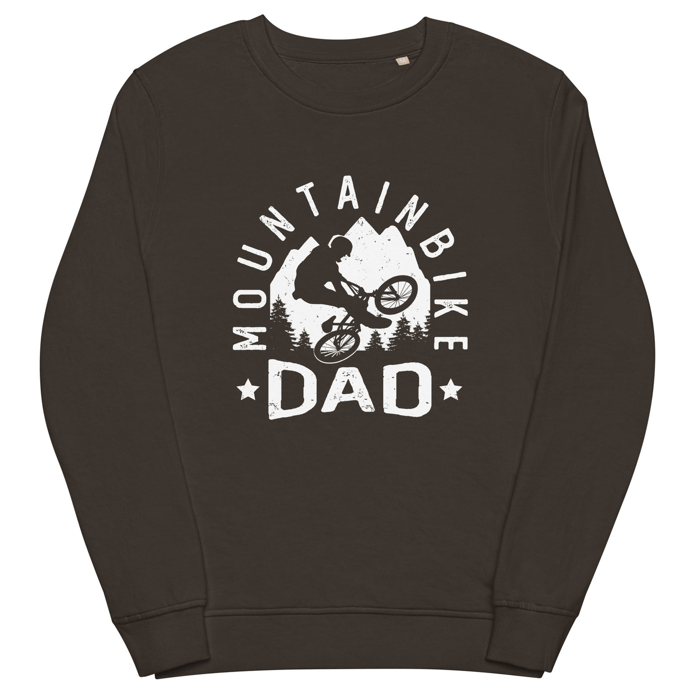 Mountainbike Dad - (M) - Unisex Premium Organic Sweatshirt xxx yyy zzz Deep Charcoal Grey