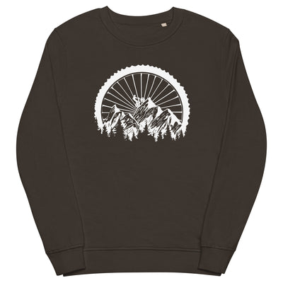 Mountainbike Geometrisch - (M) - Unisex Premium Organic Sweatshirt xxx yyy zzz Deep Charcoal Grey