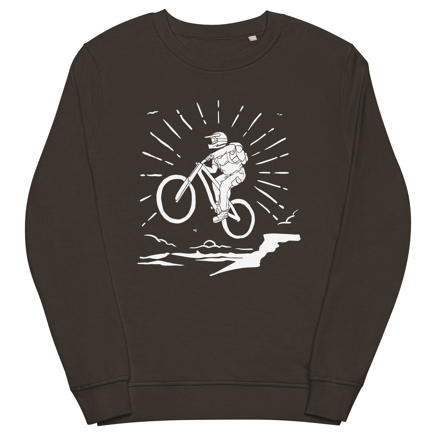 Mountainbiken - (M) - Unisex Premium Organic Sweatshirt xxx yyy zzz Deep Charcoal Grey