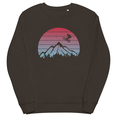 Mountainbiken Vintage - (M) - Unisex Premium Organic Sweatshirt xxx yyy zzz Deep Charcoal Grey