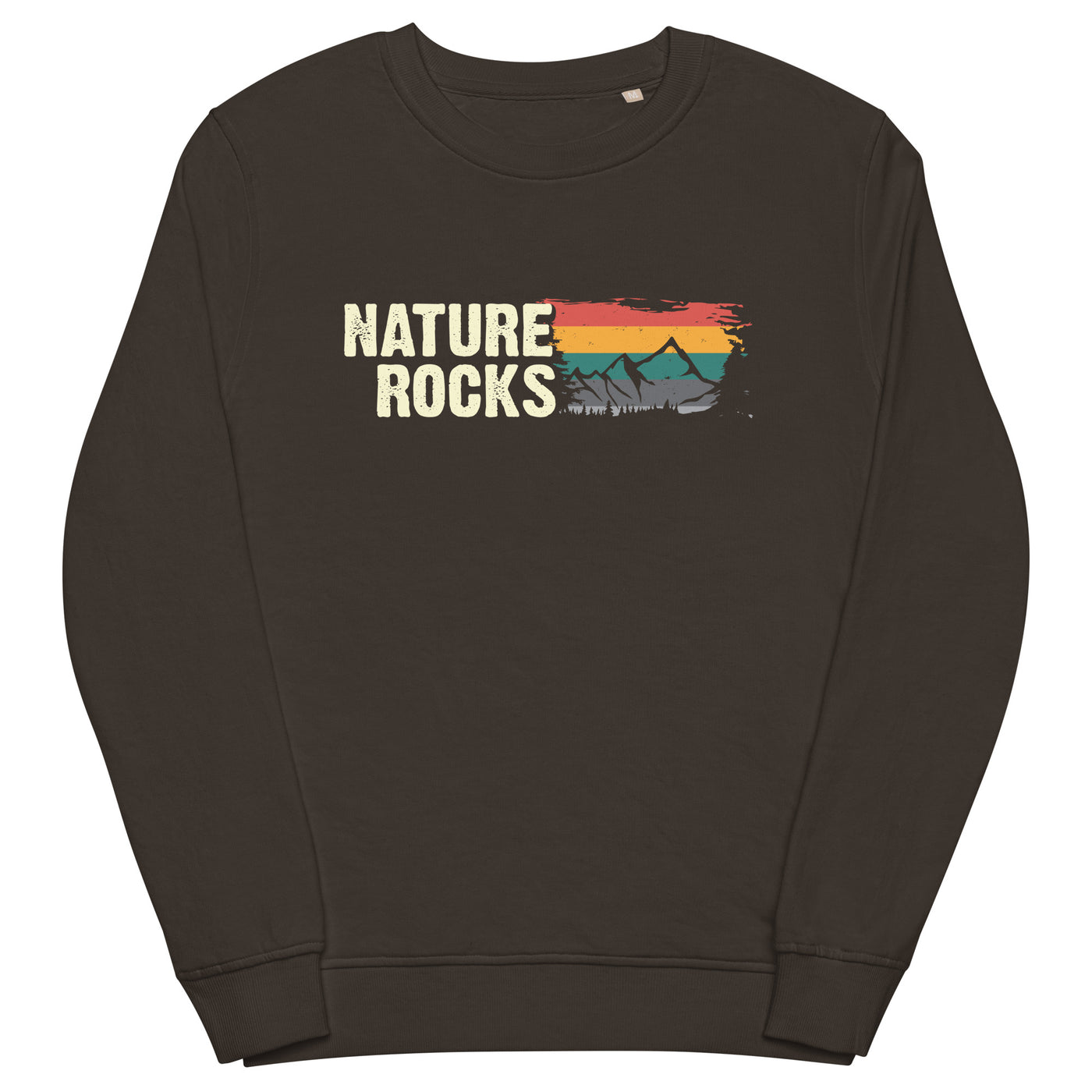 Nature Felsens - Unisex Premium Organic Sweatshirt berge camping wandern xxx yyy zzz Deep Charcoal Grey