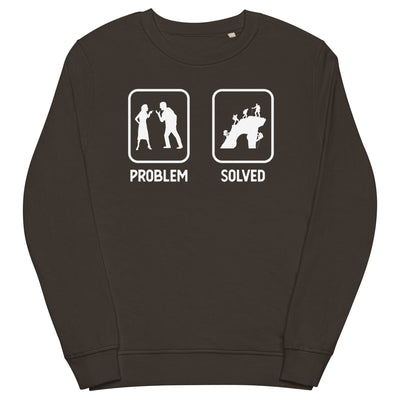 Problem Solved - Mann Klettern - Unisex Premium Organic Sweatshirt klettern xxx yyy zzz Deep Charcoal Grey