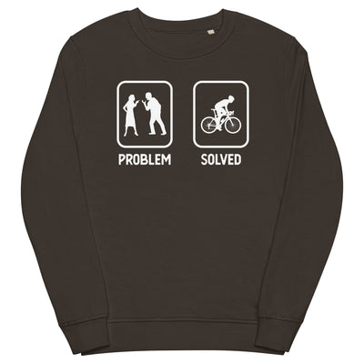 Problem Solved - Mann Radfahren - Unisex Premium Organic Sweatshirt fahrrad xxx yyy zzz Deep Charcoal Grey