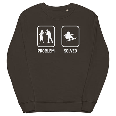 Problem Solved - Mann Snowboarding - Unisex Premium Organic Sweatshirt snowboarden xxx yyy zzz Deep Charcoal Grey