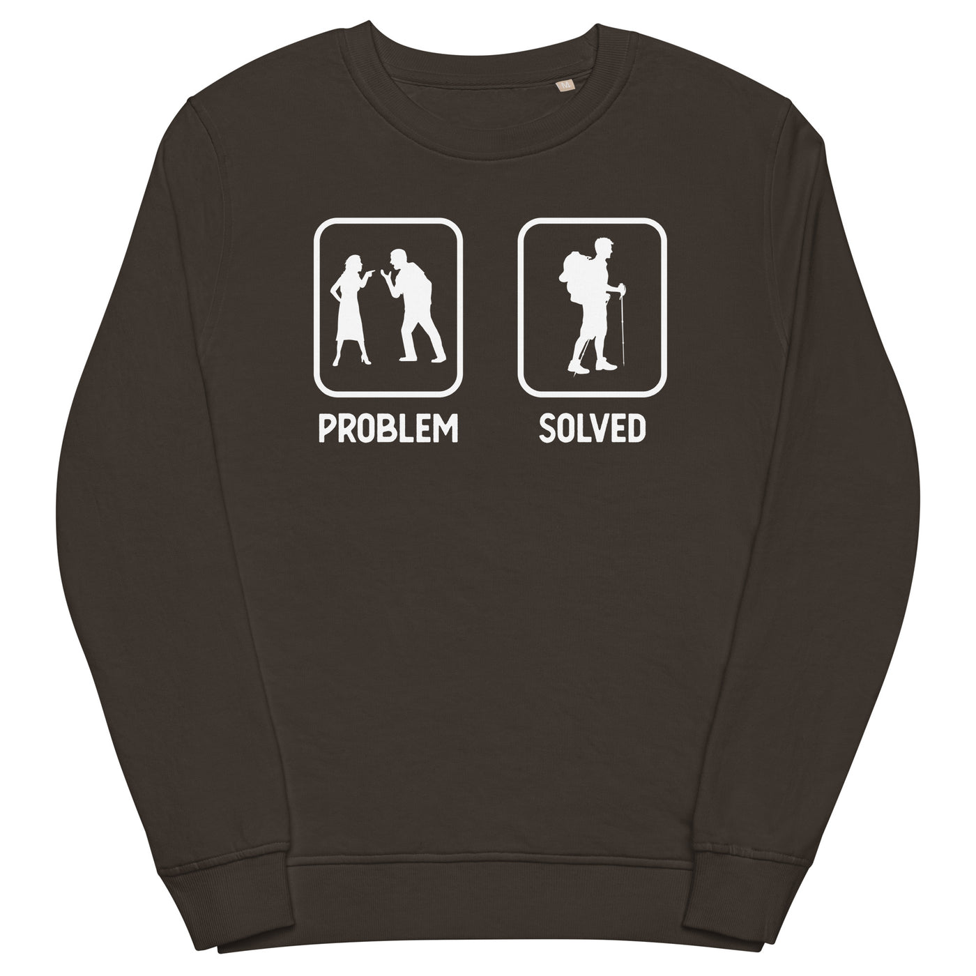 Problem Solved - Wandern - Unisex Premium Organic Sweatshirt wandern xxx yyy zzz Deep Charcoal Grey
