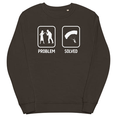 Problem Solved - Paragleiten - Unisex Premium Organic Sweatshirt berge xxx yyy zzz Deep Charcoal Grey
