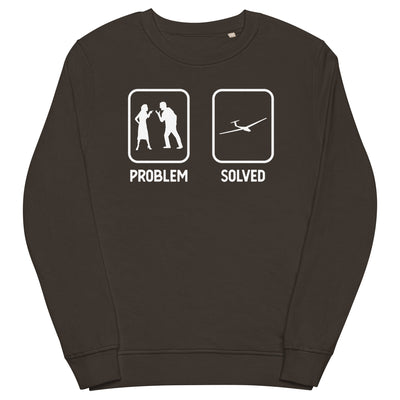 Problem Solved - Segelflugzeug - Unisex Premium Organic Sweatshirt berge xxx yyy zzz Deep Charcoal Grey