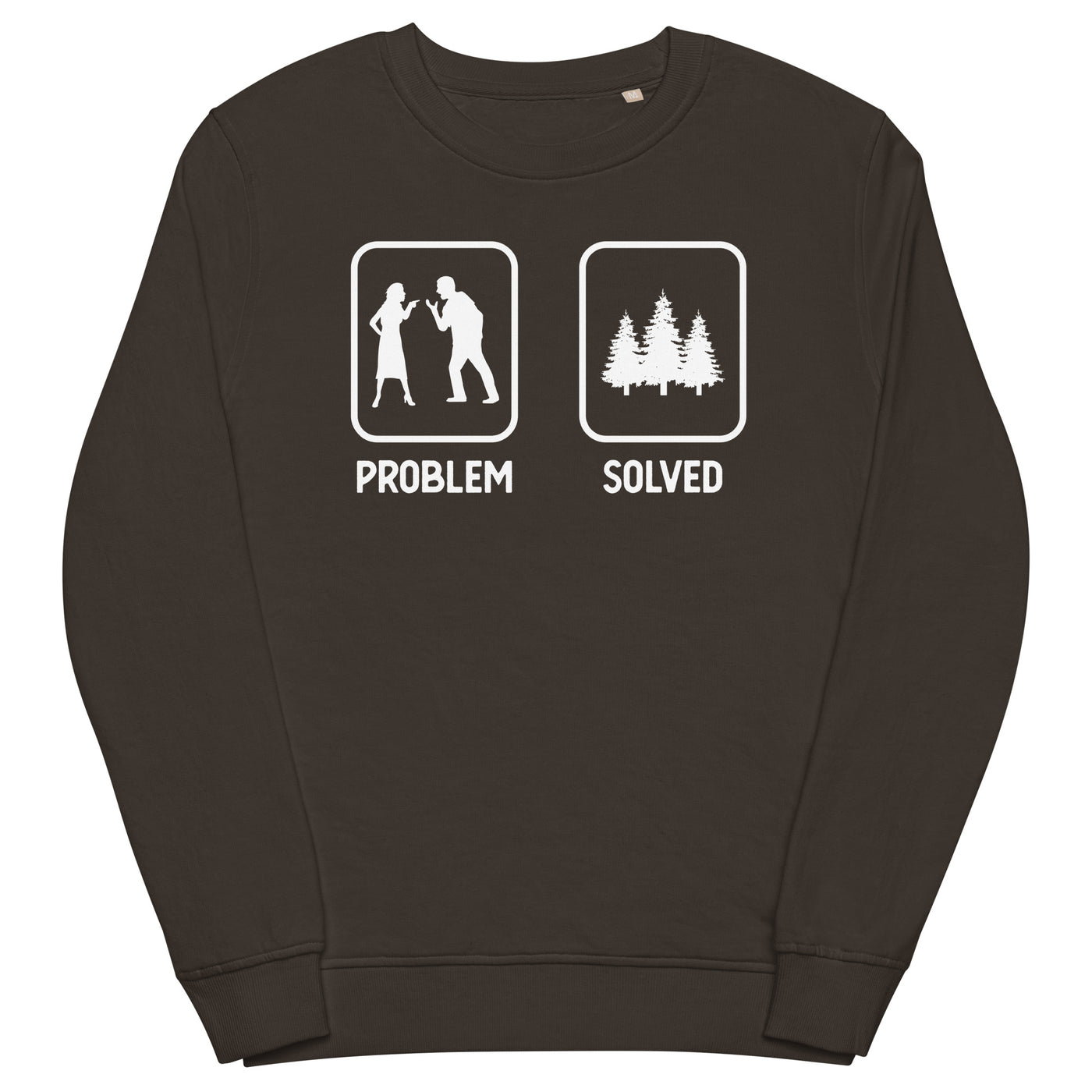 Problem Solved - Bäume - Unisex Premium Organic Sweatshirt camping xxx yyy zzz Deep Charcoal Grey
