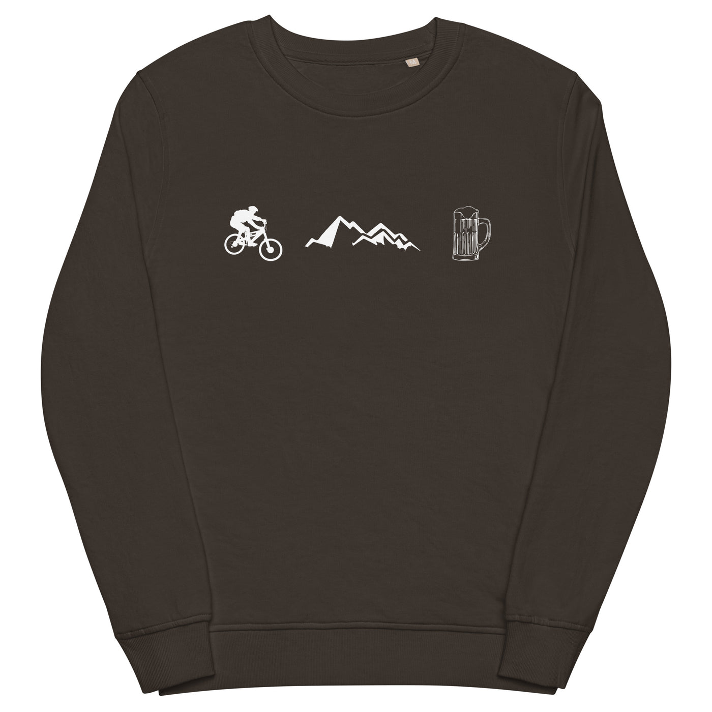 Radfahren, Berge und Bier - Unisex Premium Organic Sweatshirt fahrrad xxx yyy zzz Deep Charcoal Grey