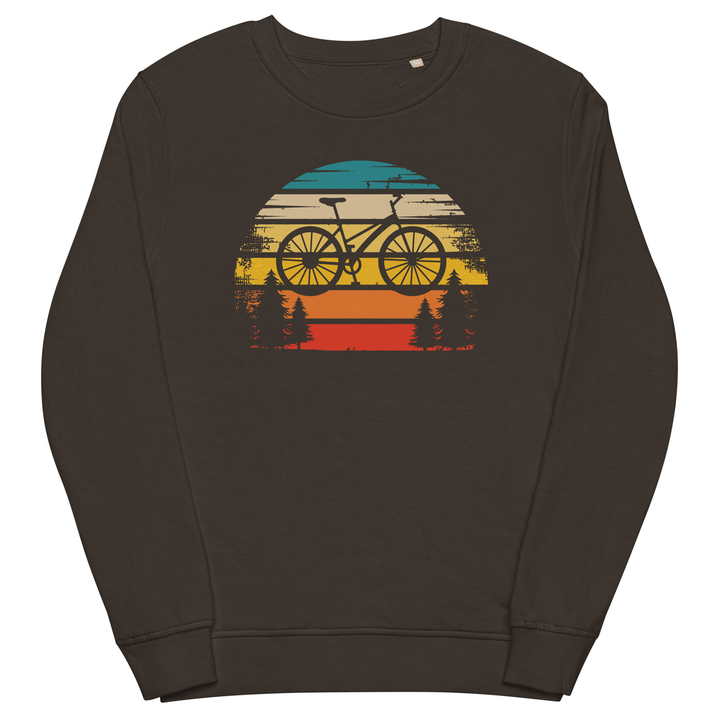 Retro Sonne und Fahrrad - Unisex Premium Organic Sweatshirt fahrrad xxx yyy zzz Deep Charcoal Grey
