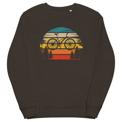 Retro Sonne und Fahrrad - Unisex Premium Organic Sweatshirt fahrrad xxx yyy zzz Deep Charcoal Grey