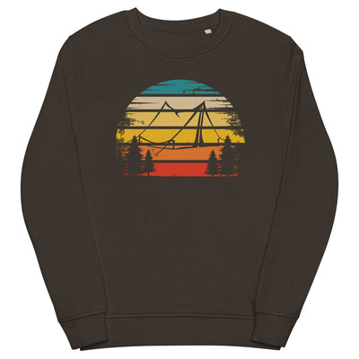 Retro Sonne und Camping - Unisex Premium Organic Sweatshirt camping xxx yyy zzz Deep Charcoal Grey