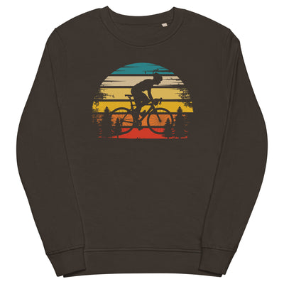 Retro Sonne und Radfahren - Unisex Premium Organic Sweatshirt fahrrad xxx yyy zzz Deep Charcoal Grey