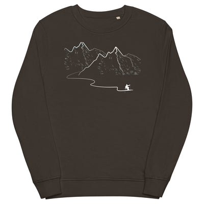 Schifahren - Unisex Premium Organic Sweatshirt klettern ski xxx yyy zzz Deep Charcoal Grey