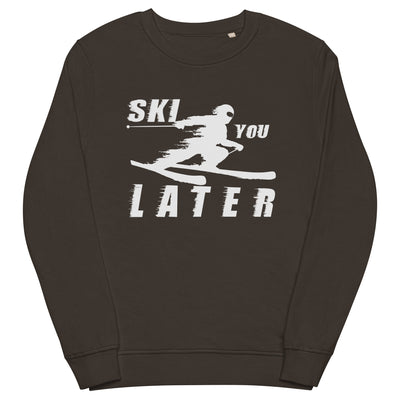 Ski you Later - Unisex Premium Organic Sweatshirt klettern ski xxx yyy zzz Deep Charcoal Grey