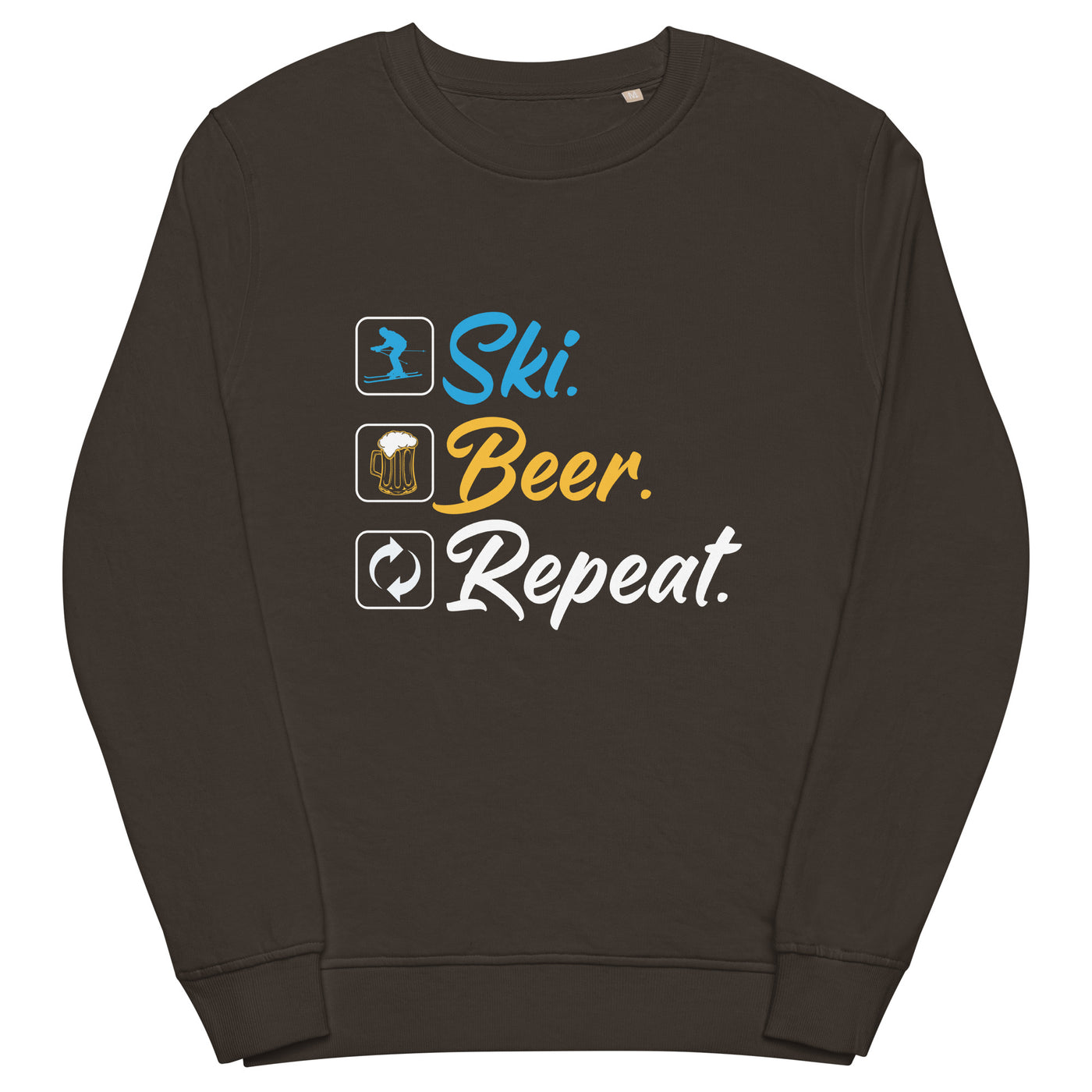 Ski. Bär. Repeat. - (S.K) - Unisex Premium Organic Sweatshirt klettern xxx yyy zzz Deep Charcoal Grey