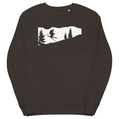 Skifahren - (51) - Unisex Premium Organic Sweatshirt klettern ski xxx yyy zzz Deep Charcoal Grey