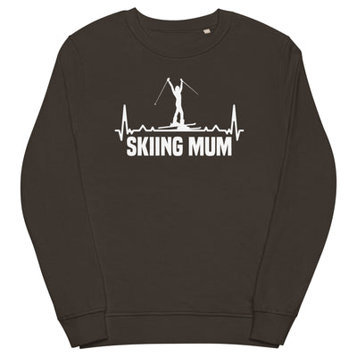 Skifahren Mum 1 - Unisex Premium Organic Sweatshirt klettern ski xxx yyy zzz Deep Charcoal Grey
