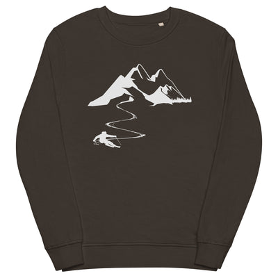 Skisüchtig - Unisex Premium Organic Sweatshirt klettern ski xxx yyy zzz Deep Charcoal Grey