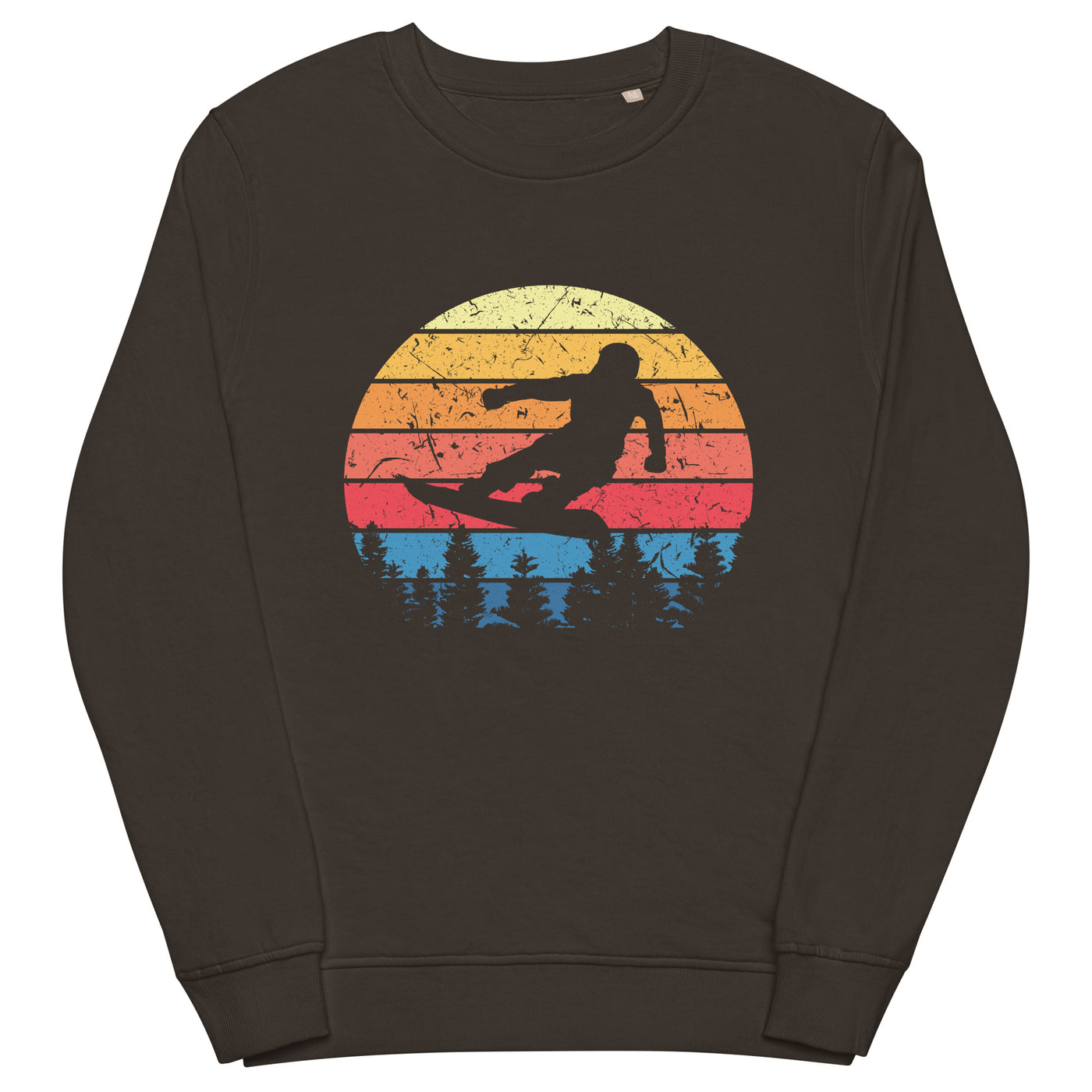 Snowboard Vintage - Unisex Premium Organic Sweatshirt snowboarden xxx yyy zzz Deep Charcoal Grey