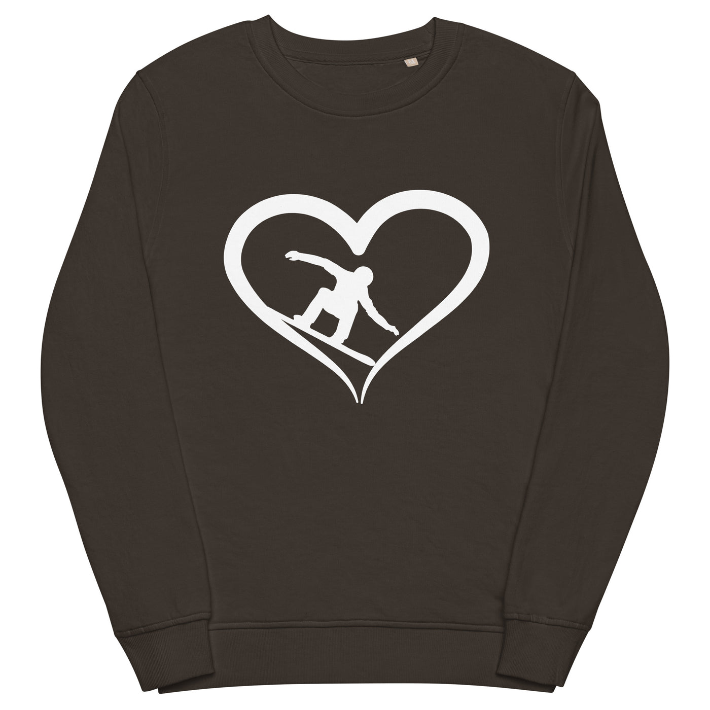 Snowboarder und Herz - Unisex Premium Organic Sweatshirt snowboarden xxx yyy zzz Deep Charcoal Grey