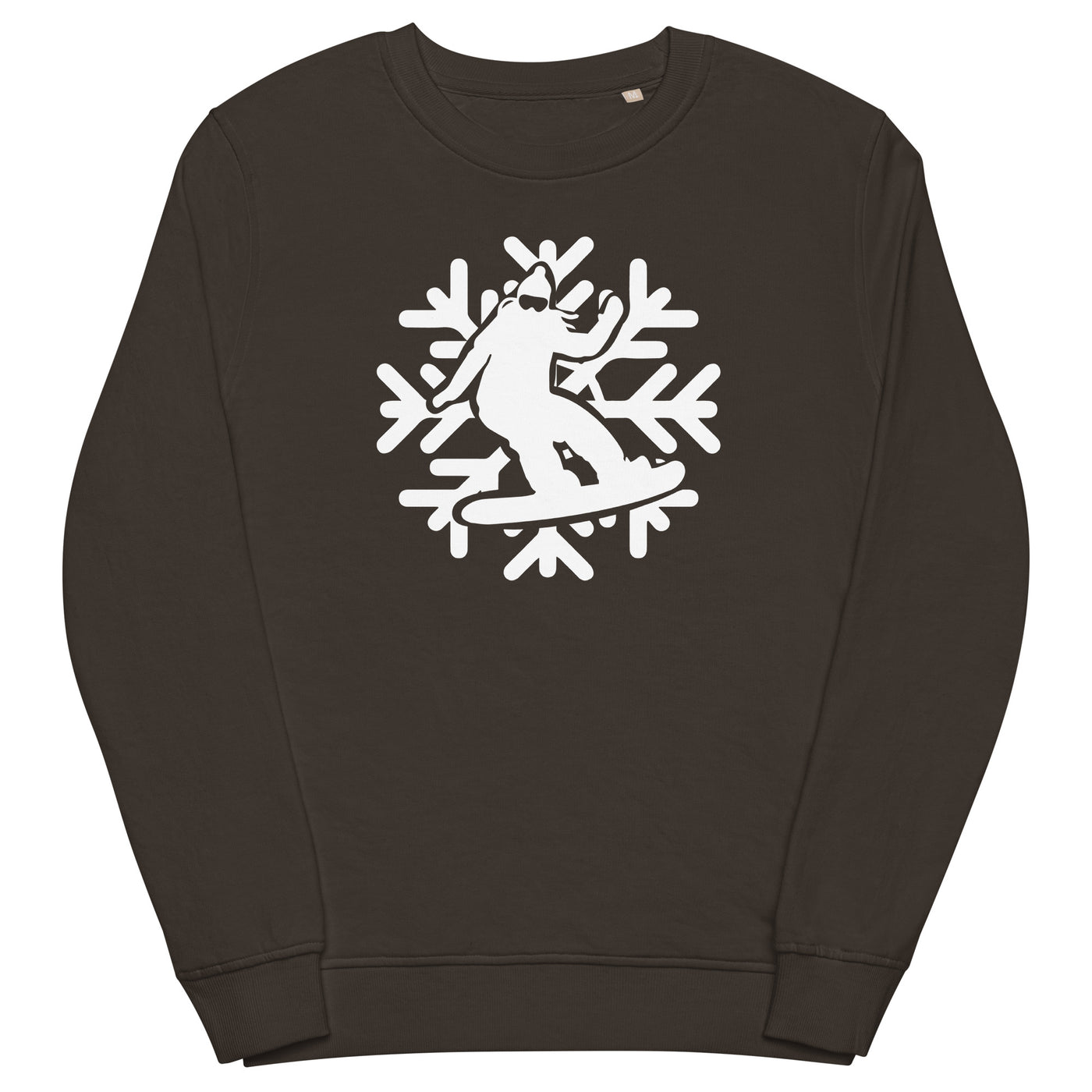 Snowflake - Snowboarding - Unisex Premium Organic Sweatshirt snowboarden xxx yyy zzz Deep Charcoal Grey