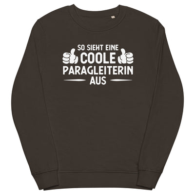 So_Sieht_Eine_Coole_Paragleiterin_Aus_-_(B) - Unisex Organic Sweatshirt | SOL'S 03574 xxx yyy zzz Deep Charcoal Grey