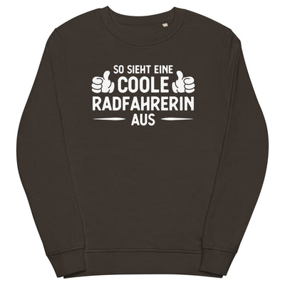 So Sieht Eine Coole Radfahrerin Aus - Unisex Premium Organic Sweatshirt fahrrad xxx yyy zzz Deep Charcoal Grey