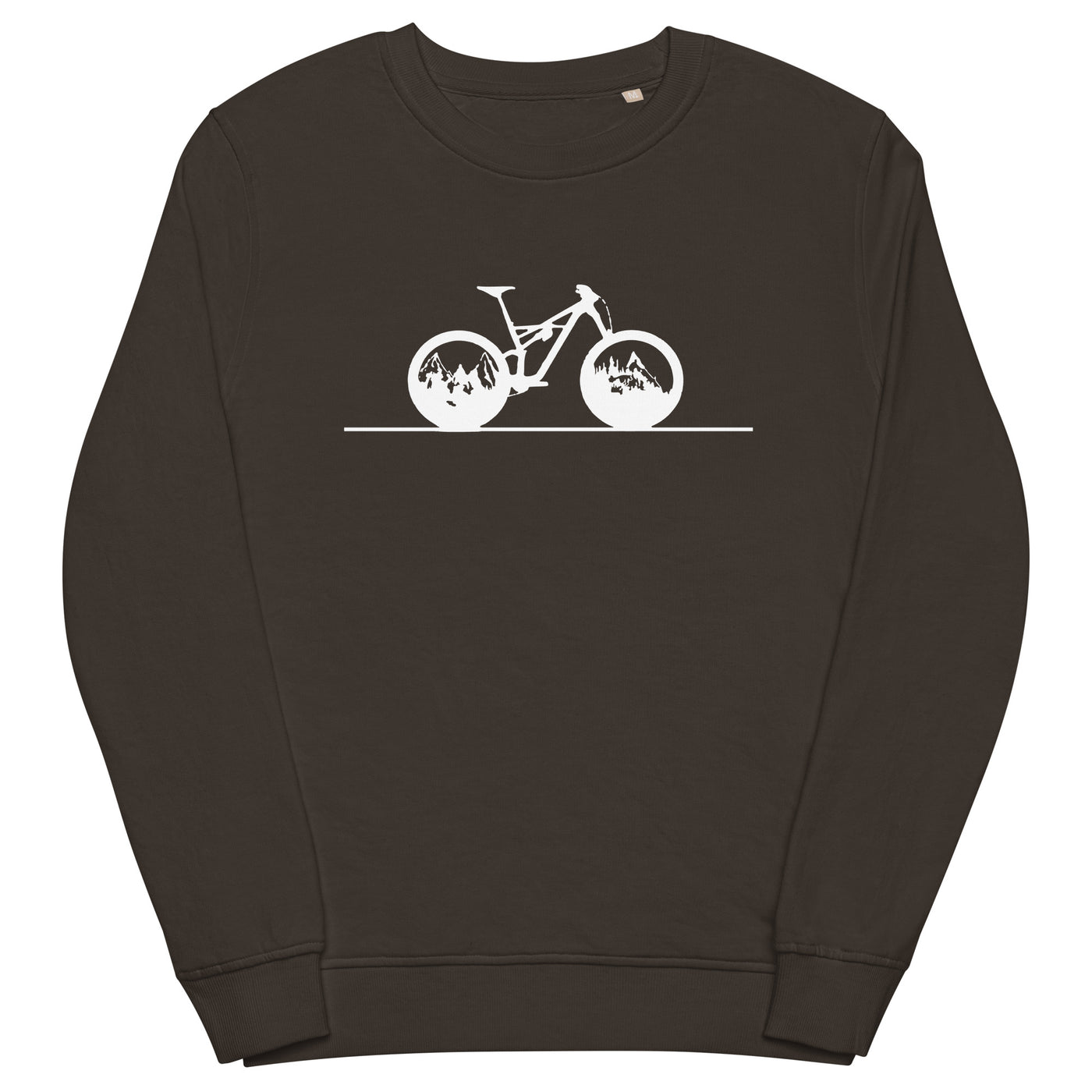 Gerade Linie - Berge - Radfahren - - Unisex Premium Organic Sweatshirt fahrrad xxx yyy zzz Deep Charcoal Grey