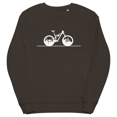 Gerade Linie - Berge - Radfahren - Unisex Premium Organic Sweatshirt fahrrad xxx yyy zzz Deep Charcoal Grey