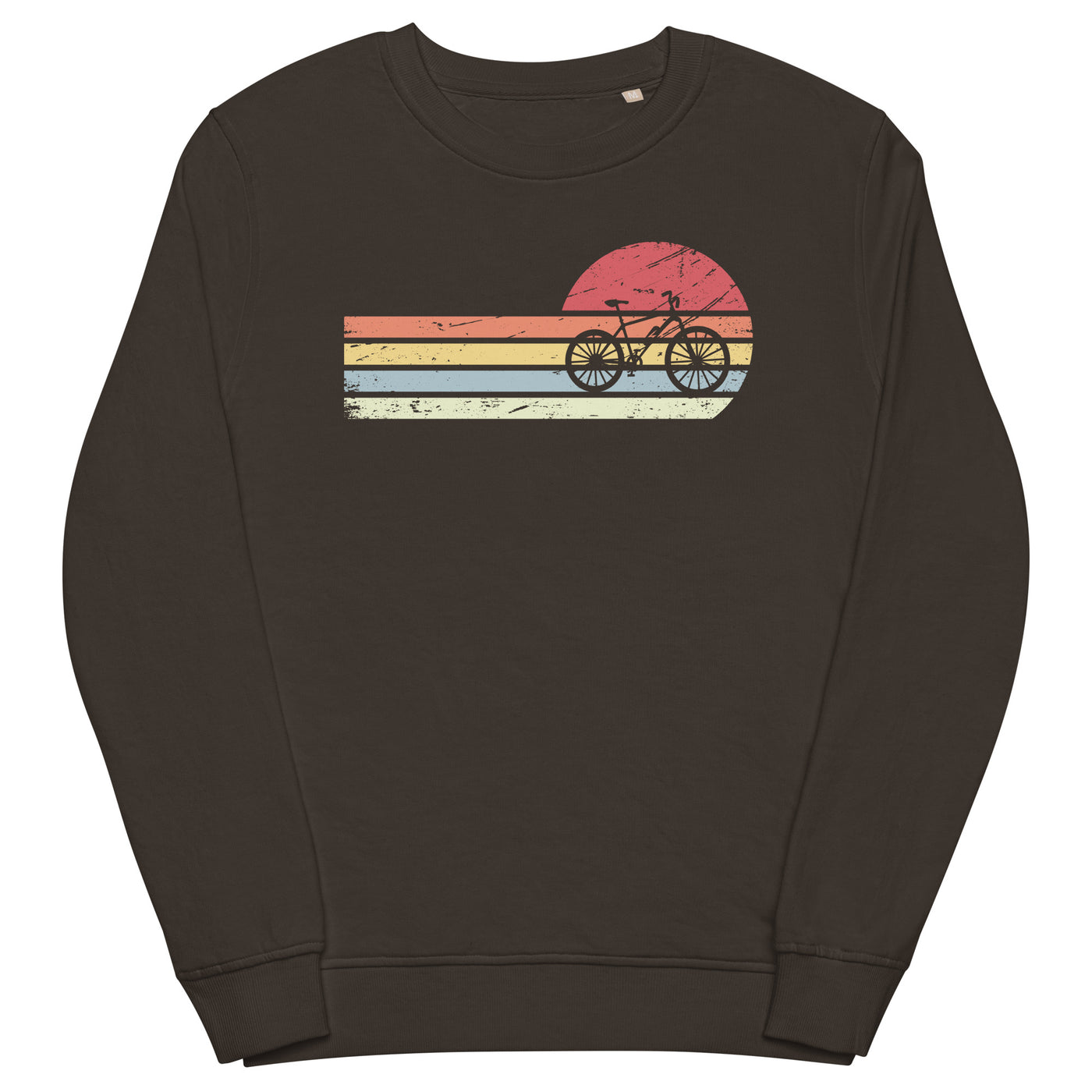 Sonne und Retro Linies - E-Bike - (E) - Unisex Organic Sweatshirt | SOL'S 03574 xxx yyy zzz Deep Charcoal Grey