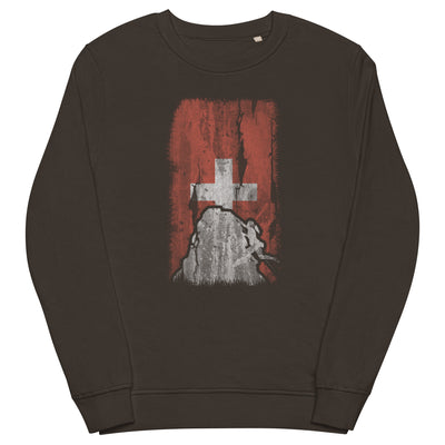 Schweizer Flagge 1 und Klettern - Unisex Premium Organic Sweatshirt klettern xxx yyy zzz Deep Charcoal Grey