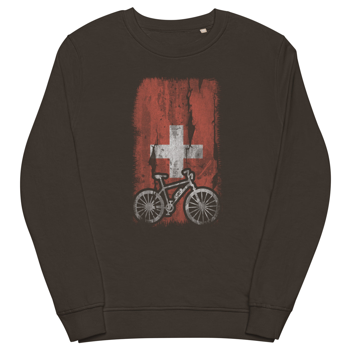 Schweizer Flagge und Ebike - Unisex Premium Organic Sweatshirt e-bike xxx yyy zzz Deep Charcoal Grey