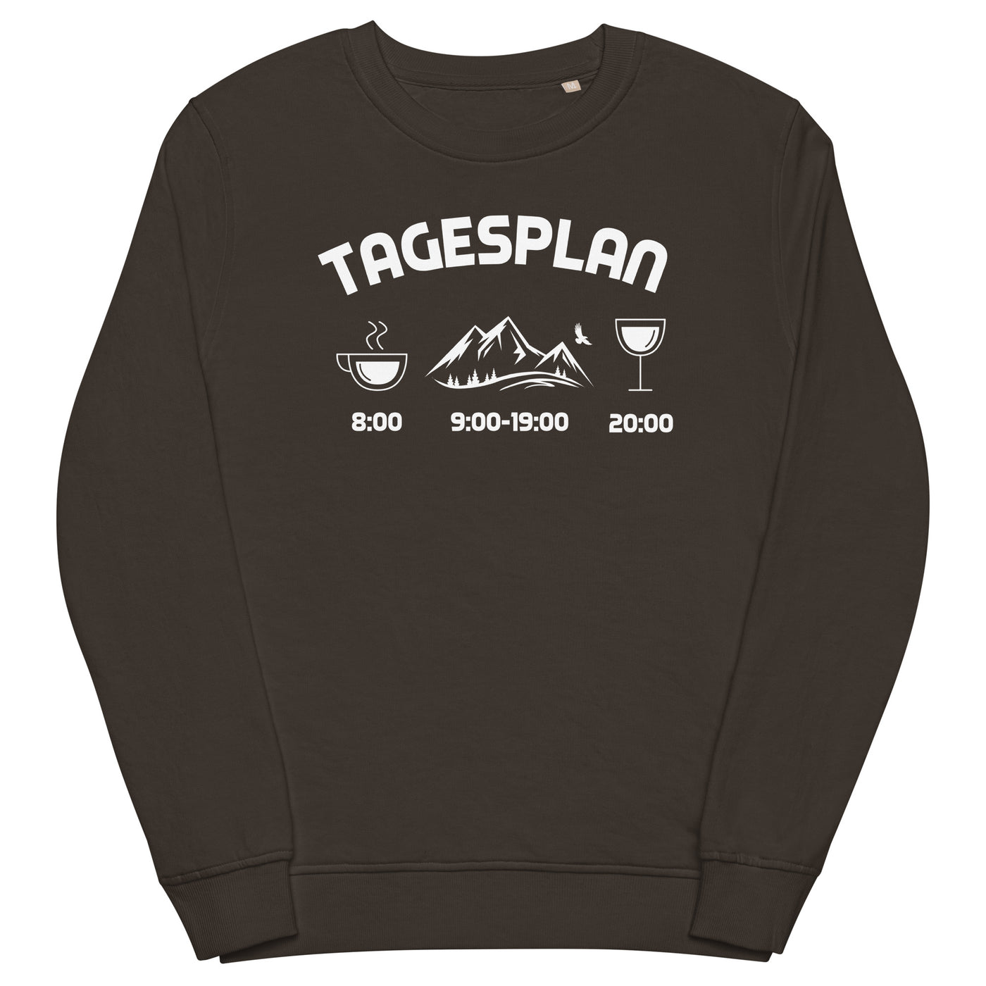 Tagesplan - Unisex Premium Organic Sweatshirt berge xxx yyy zzz Deep Charcoal Grey