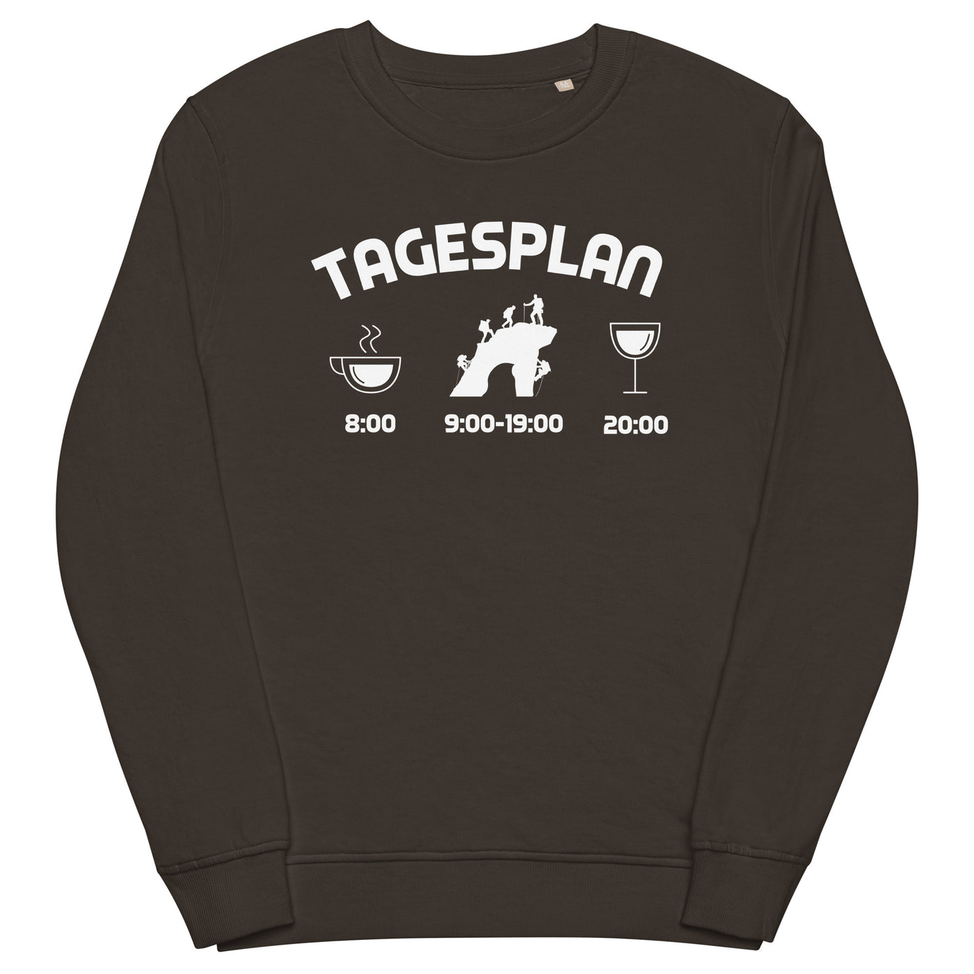 Tagesplan - (K) - Unisex Premium Organic Sweatshirt klettern xxx yyy zzz Deep Charcoal Grey