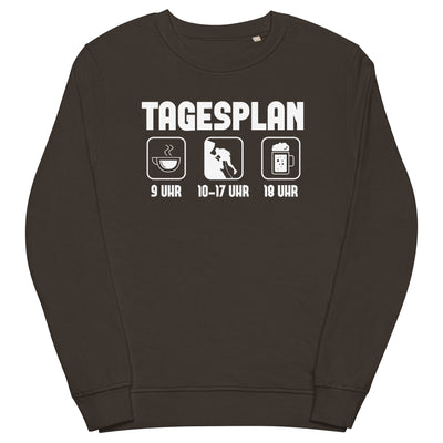 Tagesplan - (K) - Unisex Premium Organic Sweatshirt klettern xxx yyy zzz Deep Charcoal Grey