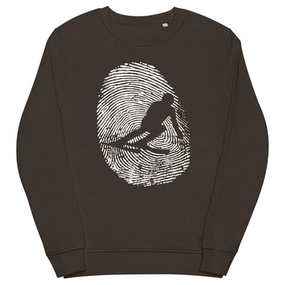 Thumb_Print_-_Skifahren_-_(SK) - Unisex Premium Organic Sweatshirt klettern ski xxx yyy zzz Deep Charcoal Grey